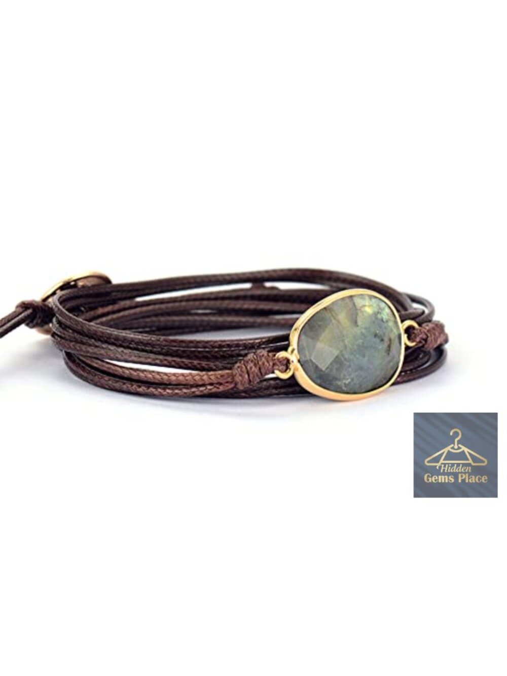 Natural Stone Wrap Bracelet Boho Strand with Lobster Claw